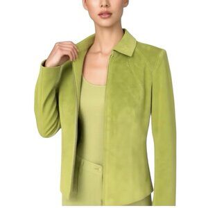 Yvonne Marie Women’s Genuine Suede Leather Jacket Lime Green Size 4